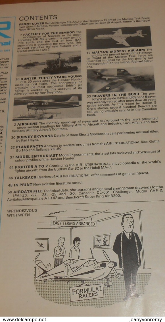 Air International. Volume 21. N°1. Juillet 1981. - Transports