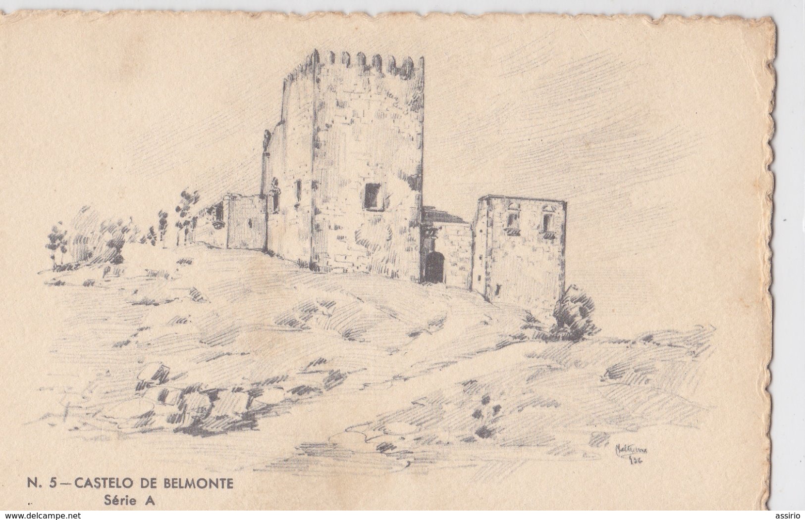 Portugal - Postal Ilustrado Nº 5 Castelo De Belmonte - Lisboa