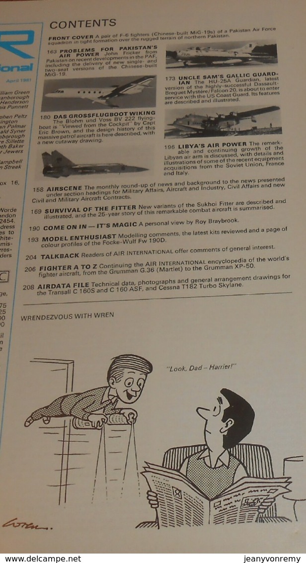 Air International. Volume 20. N°4. Avril 1981. - Trasporti