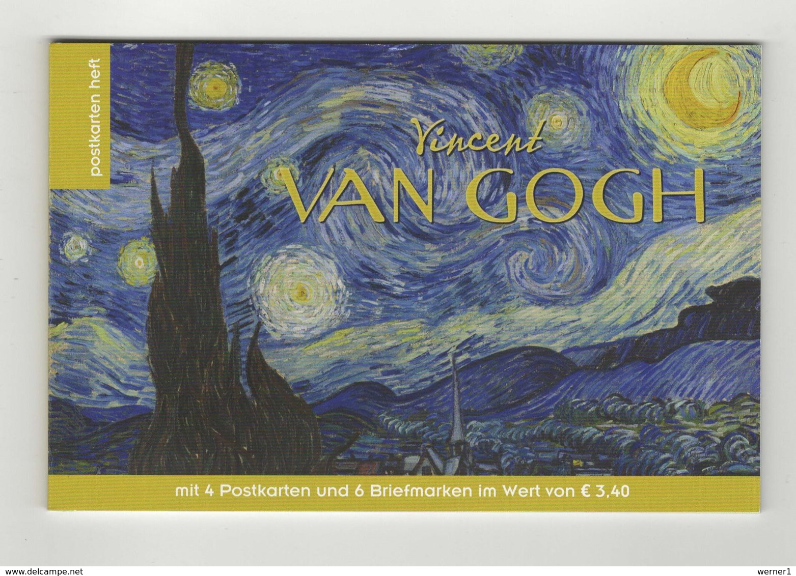 Austria 2019 Paintings Vincent Van Gogh Stamp Booklet With 6 Stamps + 4 Postcards MNH - Moderne