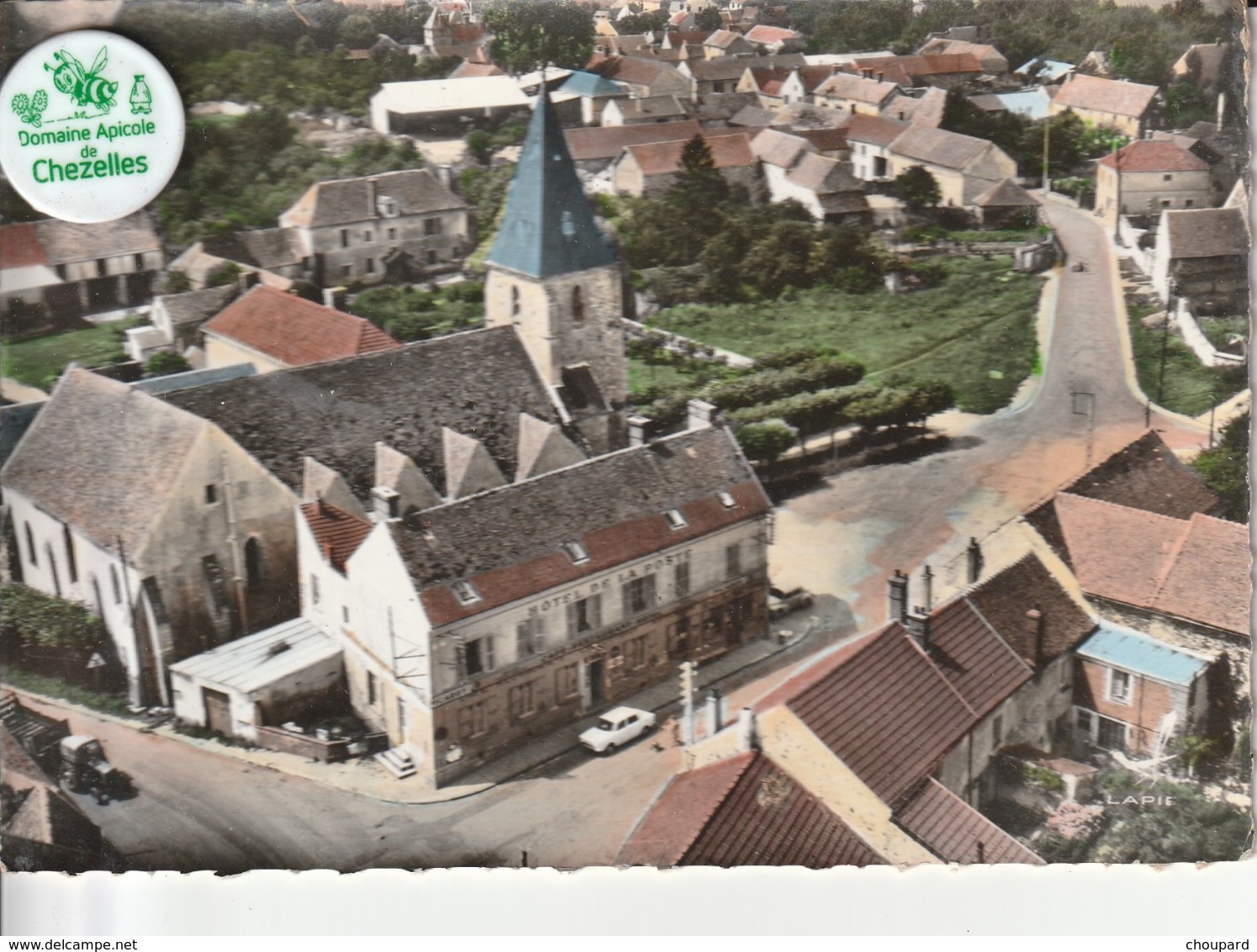 78 - Très Belle Carte Postale Semi Moderne Dentelée De  ARNOUVILLE LES MANTES  Hotel De La Poste  Vue Aérienne - Autres & Non Classés