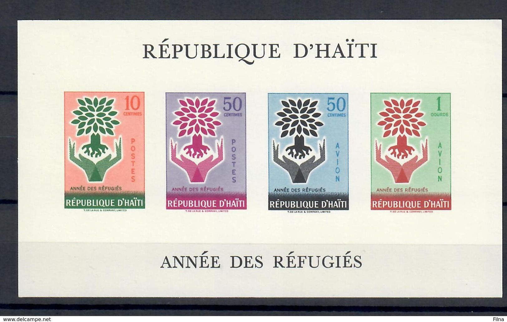 HAITI 1961 - ANNO DEL RIFUGIATO FOGLIETTO - MNH** - Haiti
