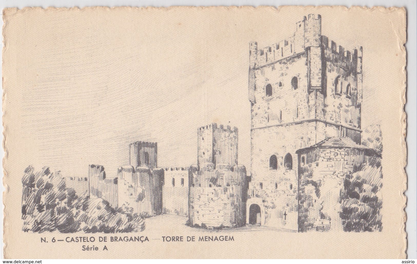 Portugal -Postal Ilustrado Nº 6 Castelo De Bragança - Vila Real