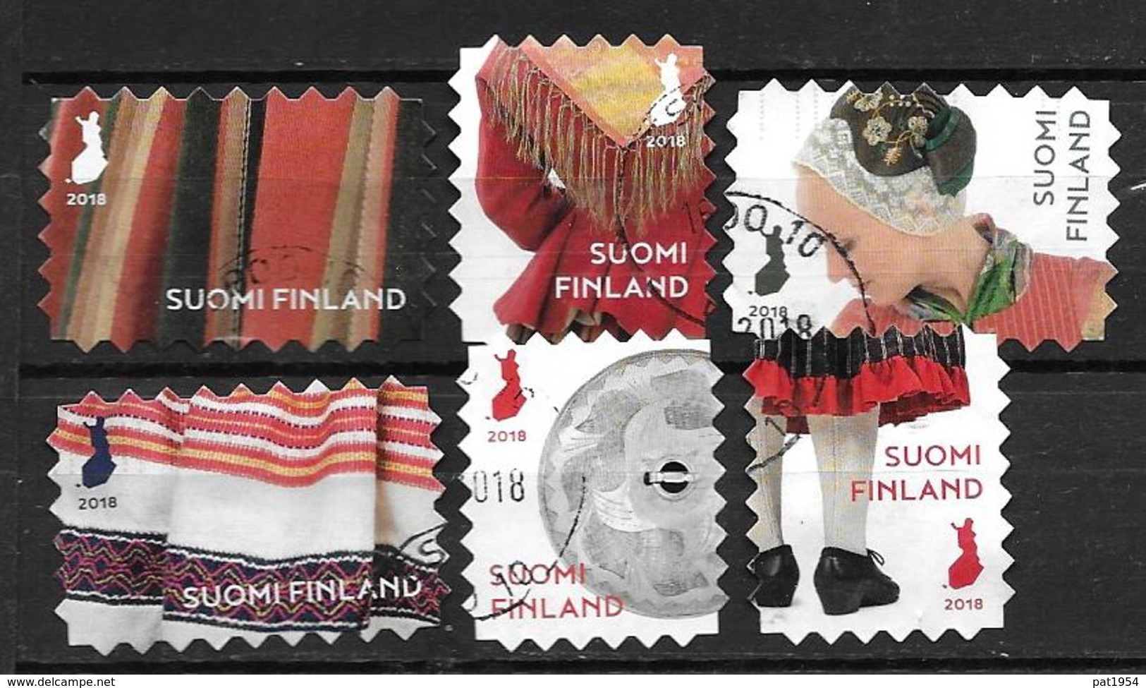 Finlande 2018 N°2543/2548 Oblitérés Costumes Folkloriques - Used Stamps