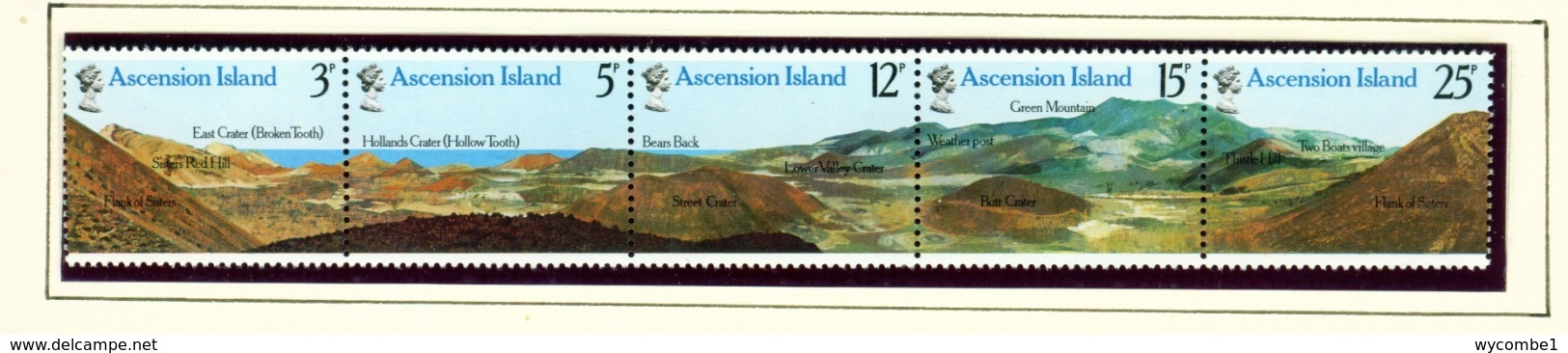 ASCENSION  -  1978 Volcanoes Set Unmounted/Never Hinged Mint - Ascension