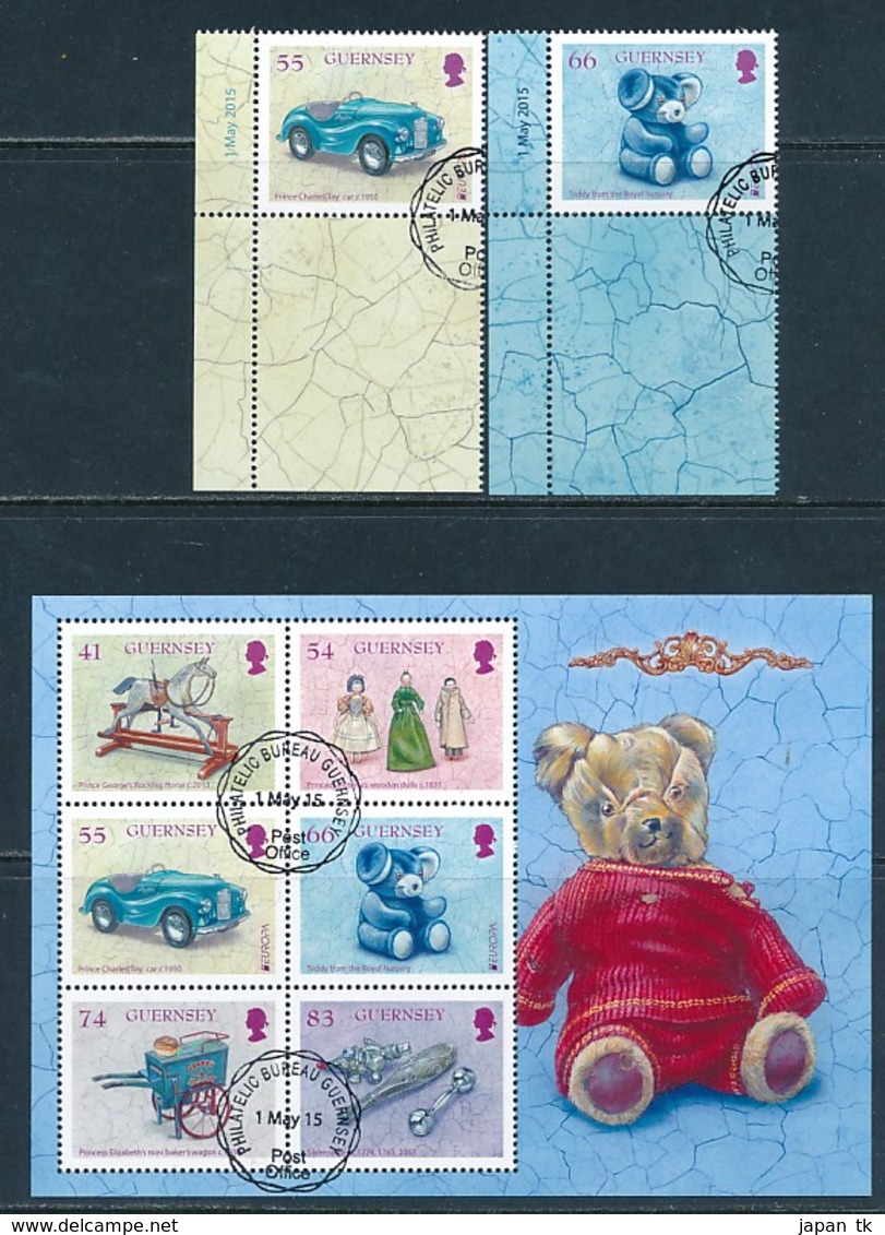 GUERNSEY Mi.NR 1516-1517, Block 73 Europa - Historisches Spielzeug -2015 - Used - 2015