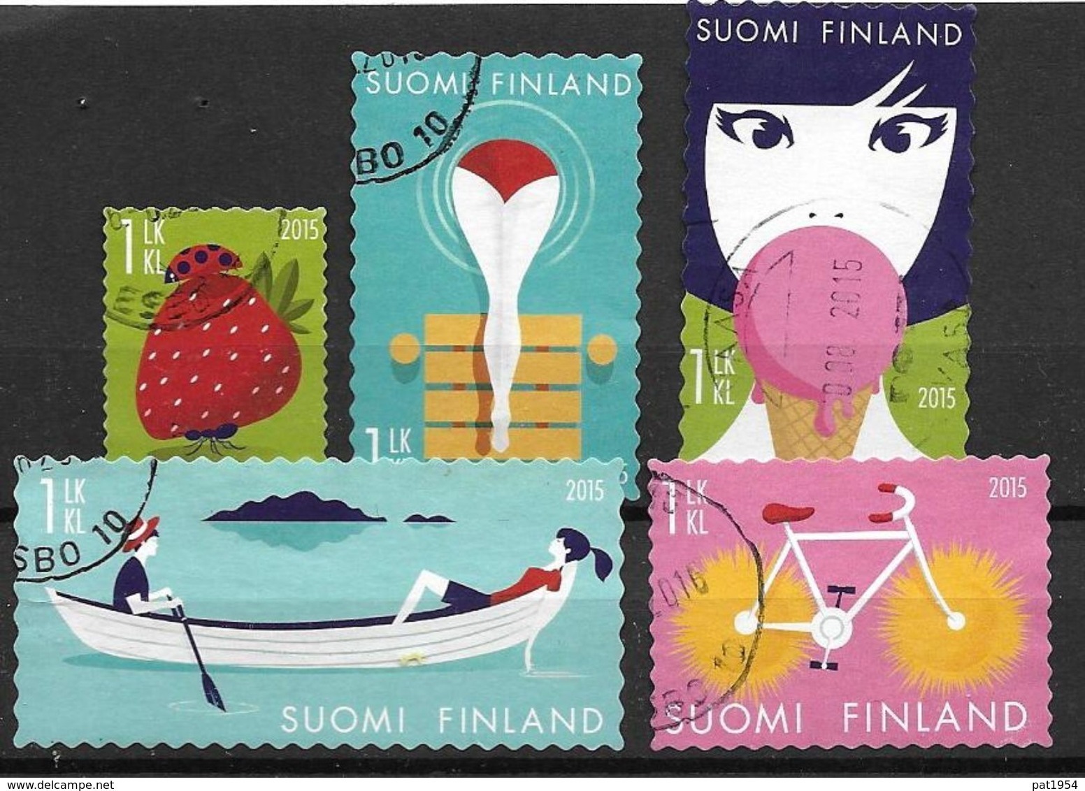 Finlande 2015 N° 2352/2356 Oblitérés Un Air D'été - Used Stamps