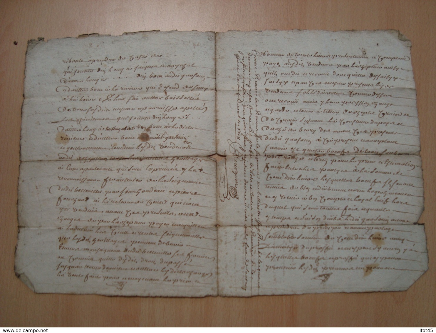 MANUSCRIT 1718 CHACHETS BOURGES - Gebührenstempel, Impoststempel