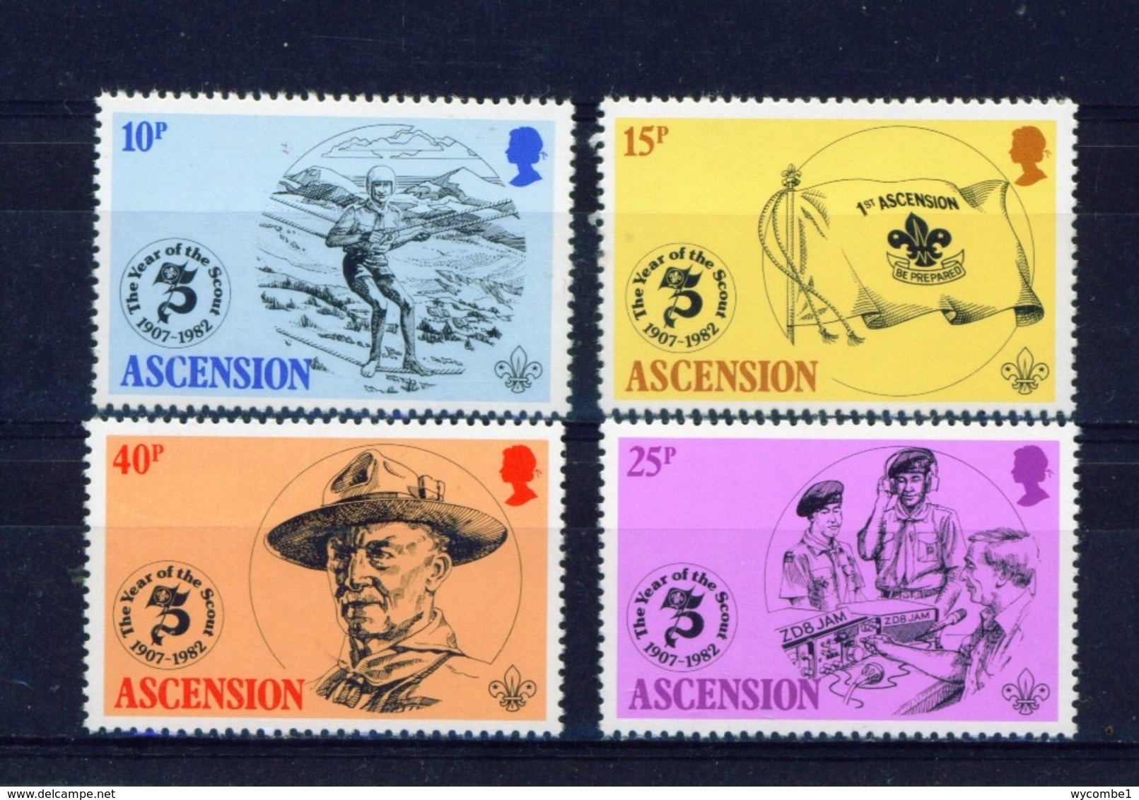 ASCENSION  -  1982 Scouts Set Unmounted/Never Hinged Mint - Ascension