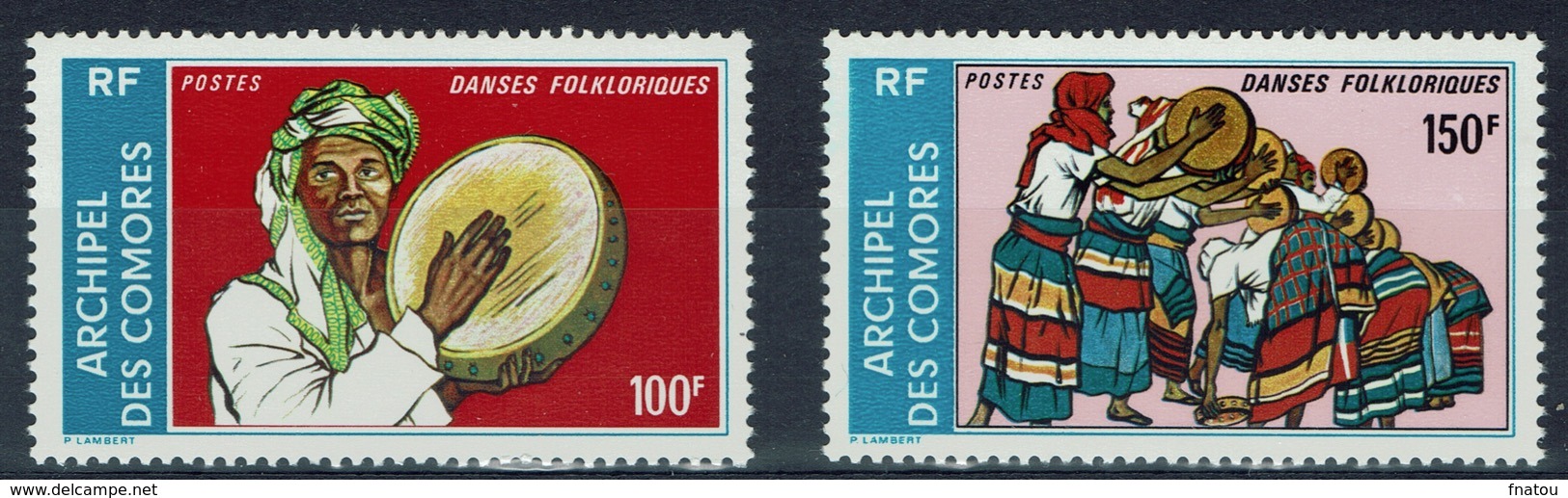 French Comoro Islands, Comores, Folk Dances, 1975, MNH VF  very Scarce - Unused Stamps