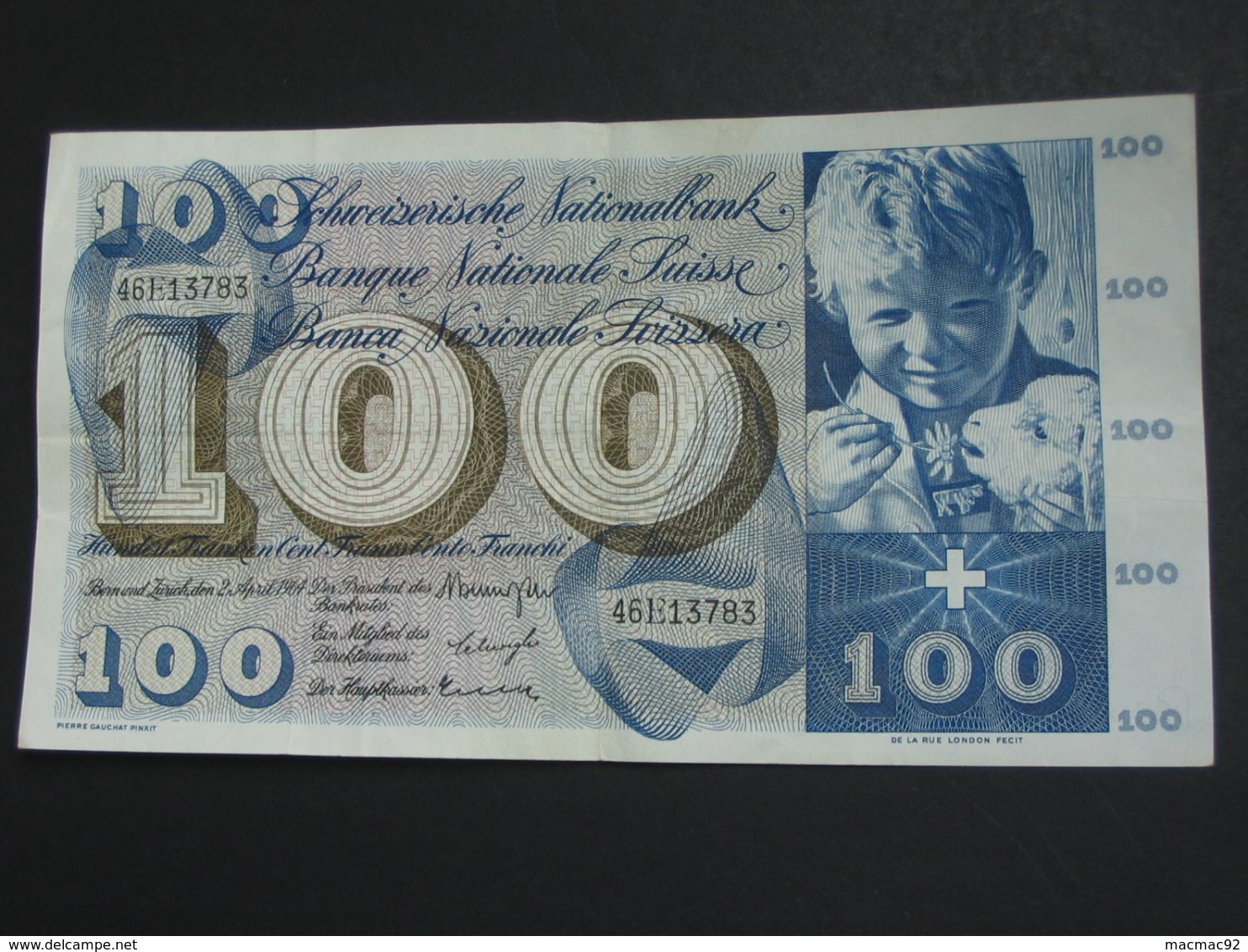 100 Francs SUISSE 2 Avril 1964 - Banque Nationale Suisse - Schweizerische Nationalbank  **** EN ACHAT IMMEDIAT **** - Zwitserland