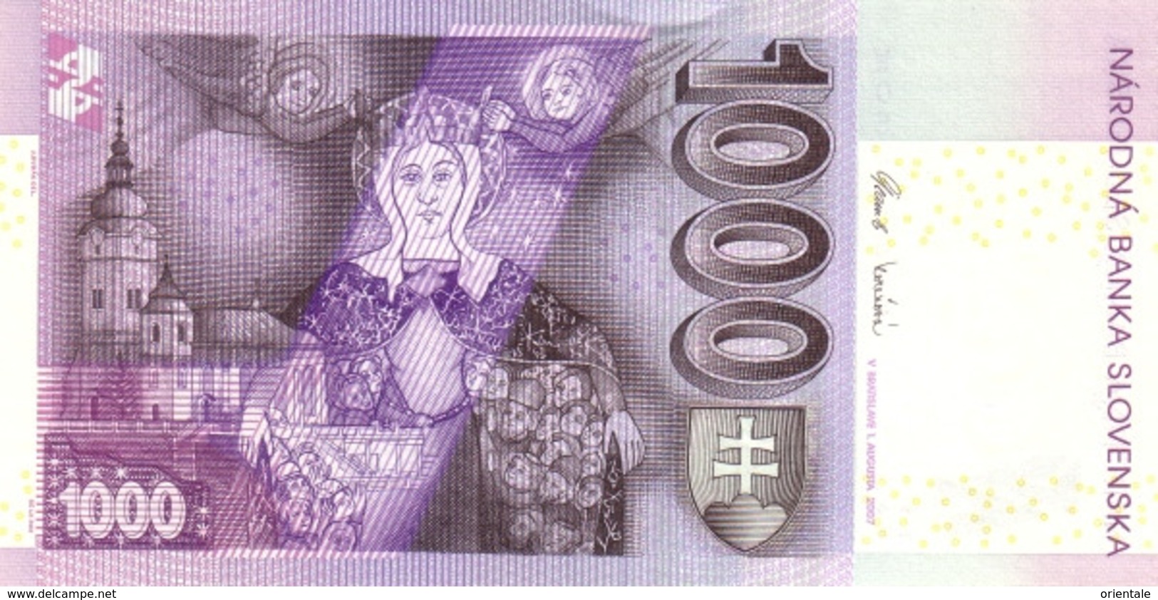 SLOVAKIA P. 47b 1000 K 2007 UNC - Slowakije