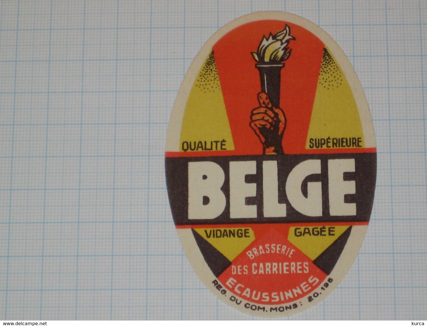 Bier Etiket BELGE Brouwerij Brasserie DE CARRIERES - Ecaussinnes - Cerveza