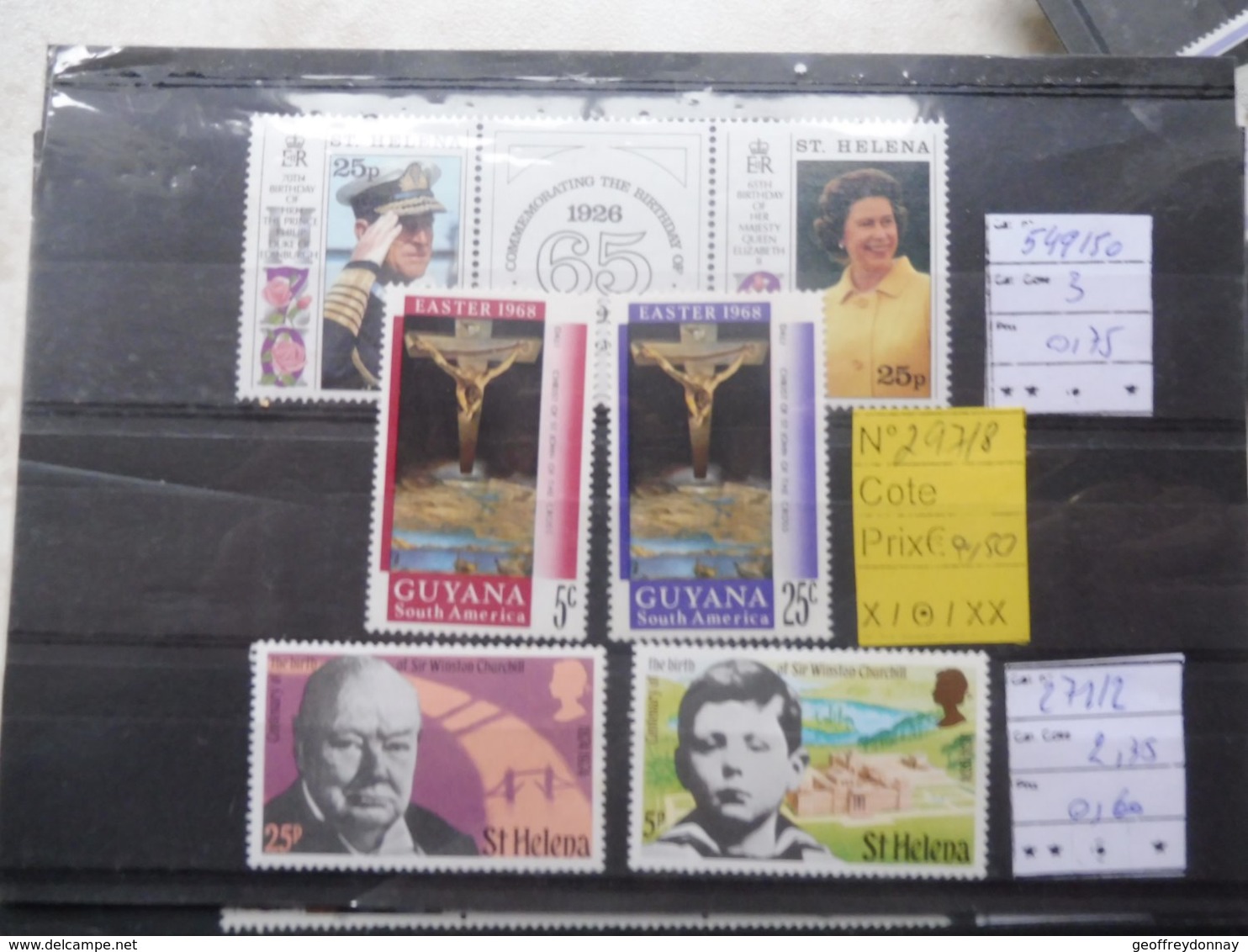 Churchill St Helena 271/72 Serie ** Familles Royales 549/50 Et Autres Guyana 297/98 - Sir Winston Churchill