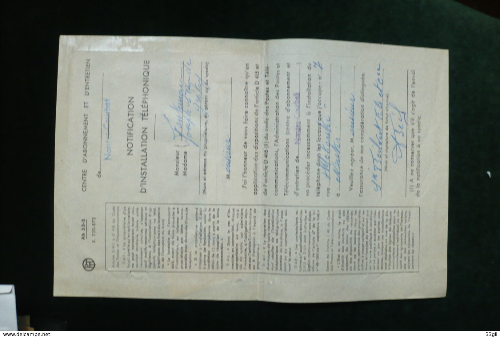 Lettre Recommandée Cachet Centre Nantes Courbet 1/8/1965 RARE !!!! Telephone - Cachets Manuels