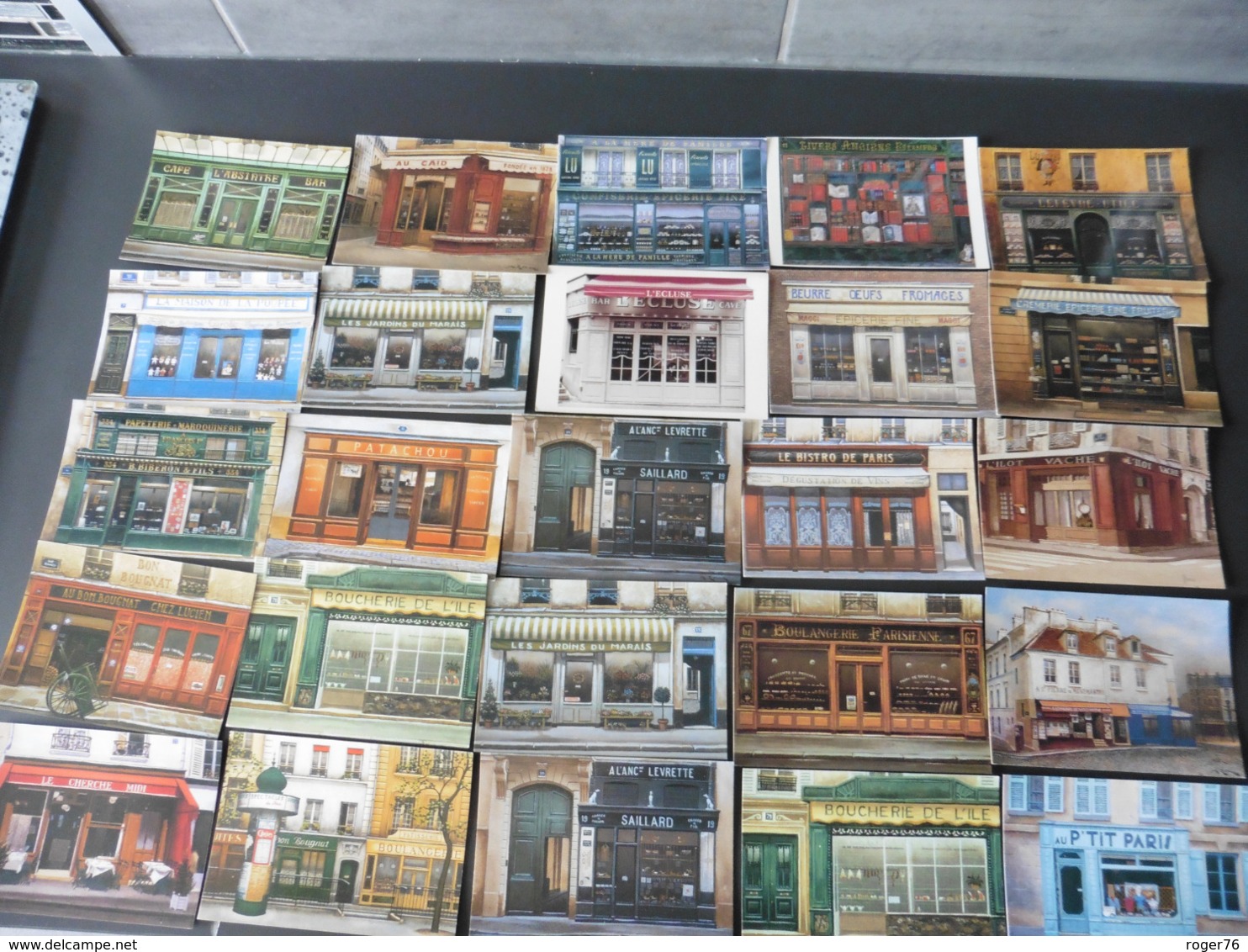 LOT  DE 43   CARTES  POSTALES  RESTAURANTS  ET COMMERCES  VU  PAR  LES  PEINTRES - 5 - 99 Cartes