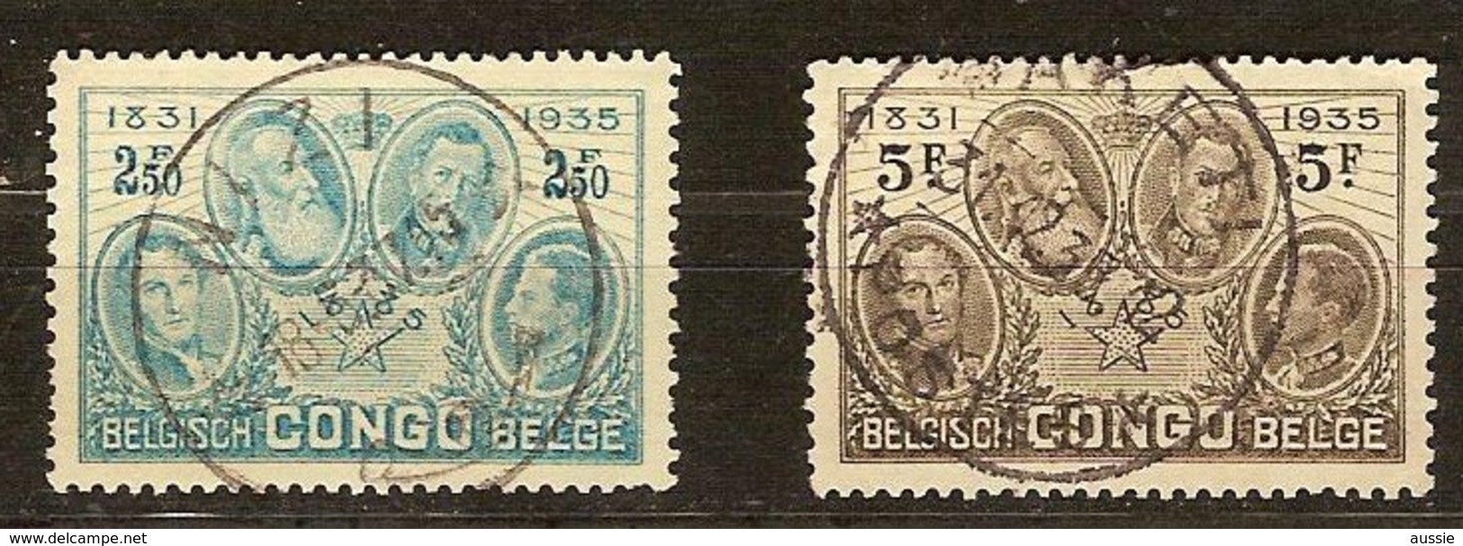 Belgisch Congo Belge 1935 OBCn° 190-191 (o) Oblitéré Cote 5,75 Euro - Used Stamps