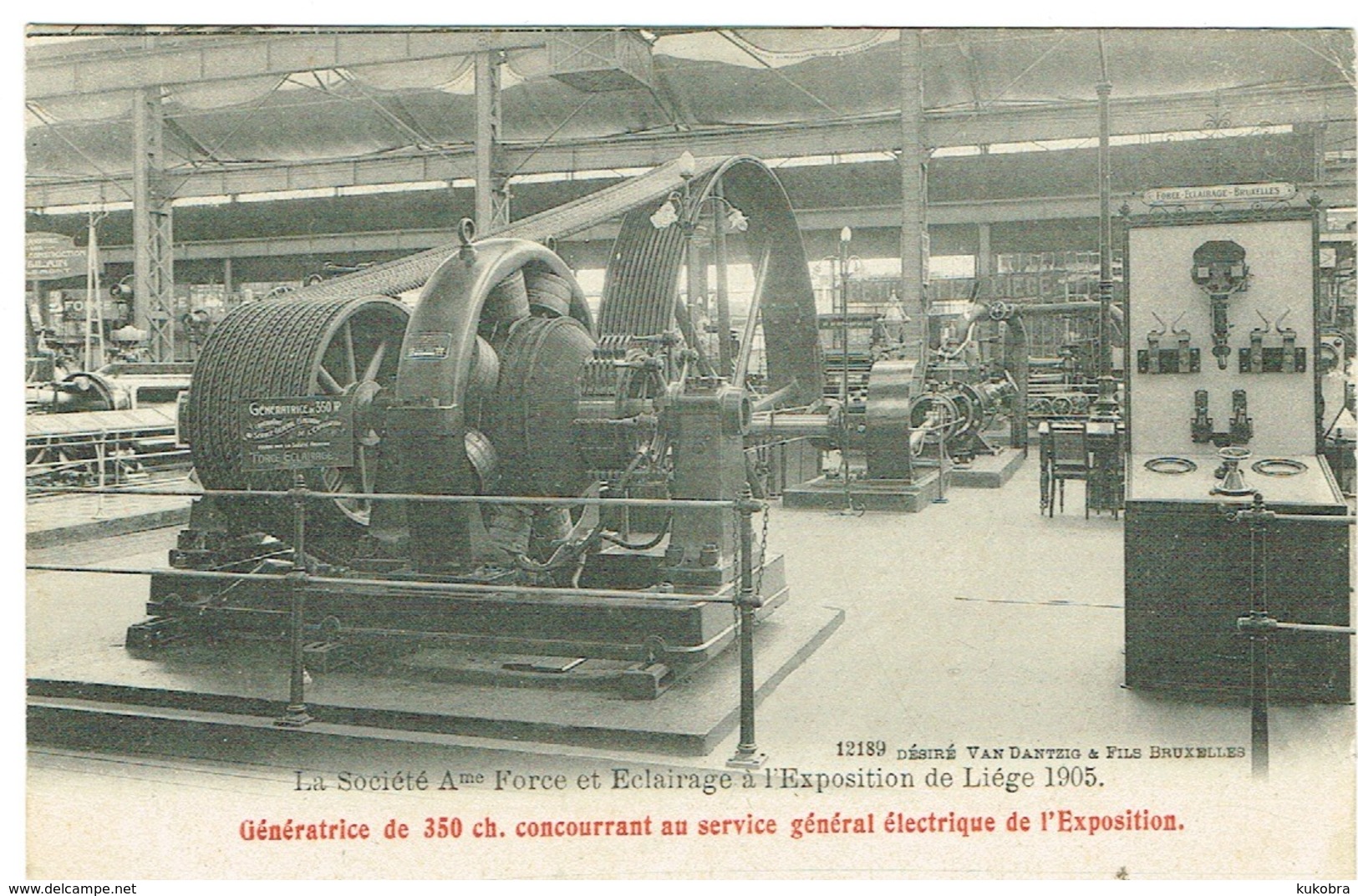Liège La Soc,A.me Force Et Eclarageà Exposition De Liège 1905 - Liege
