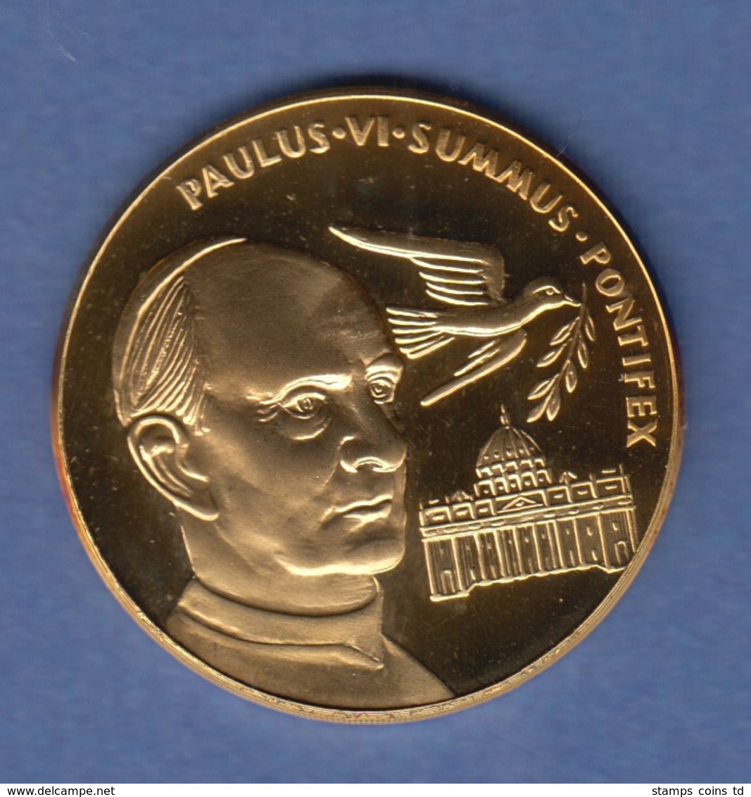 Goldmedaille Heiliges Jahr 1975 Papst Paulus VI. Petersdom 11,62g Gold Au999 - Other & Unclassified