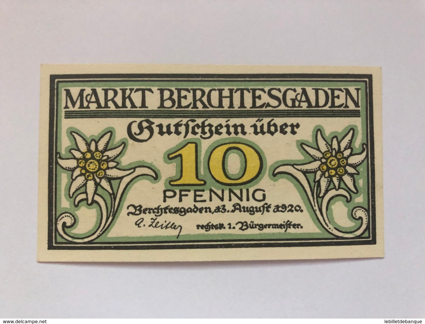 Allemagne Notgeld Berchtesgaden 10  Pfennig - Collections
