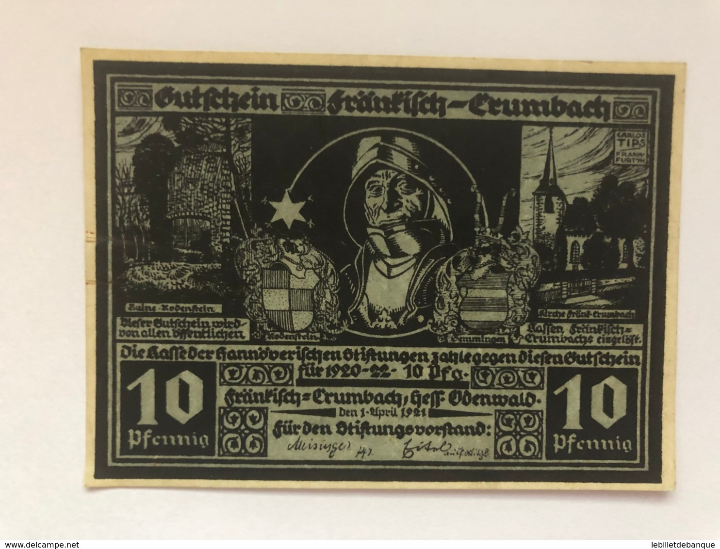 Allemagne Notgeld Crumbach 10 Pfennig - Collections