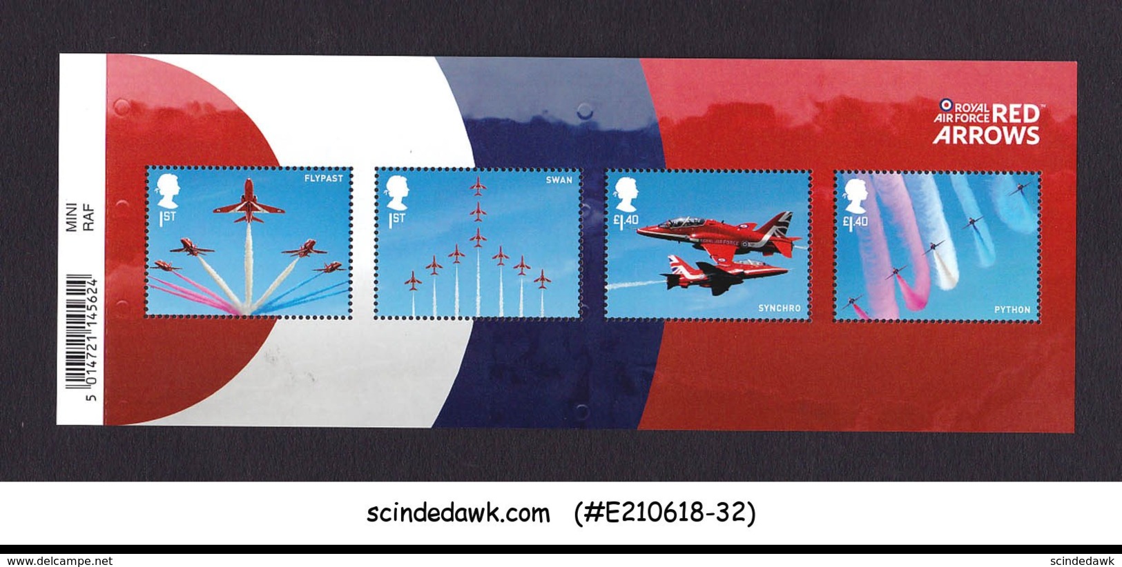 GREAT BRITAIN - 2018 ROYAL AIR FORCE RED ARROWS / AVIATION MIN/SHT MNH - Blocchi & Foglietti