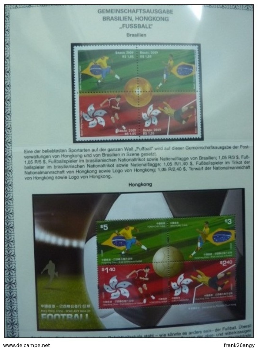 Emissioni Congiunte BRASILE 2009, Football 4v, Joint Issue Hong Kong  2 Serie Cpl. 4v.+ BF Nuovi** - Joint Issues