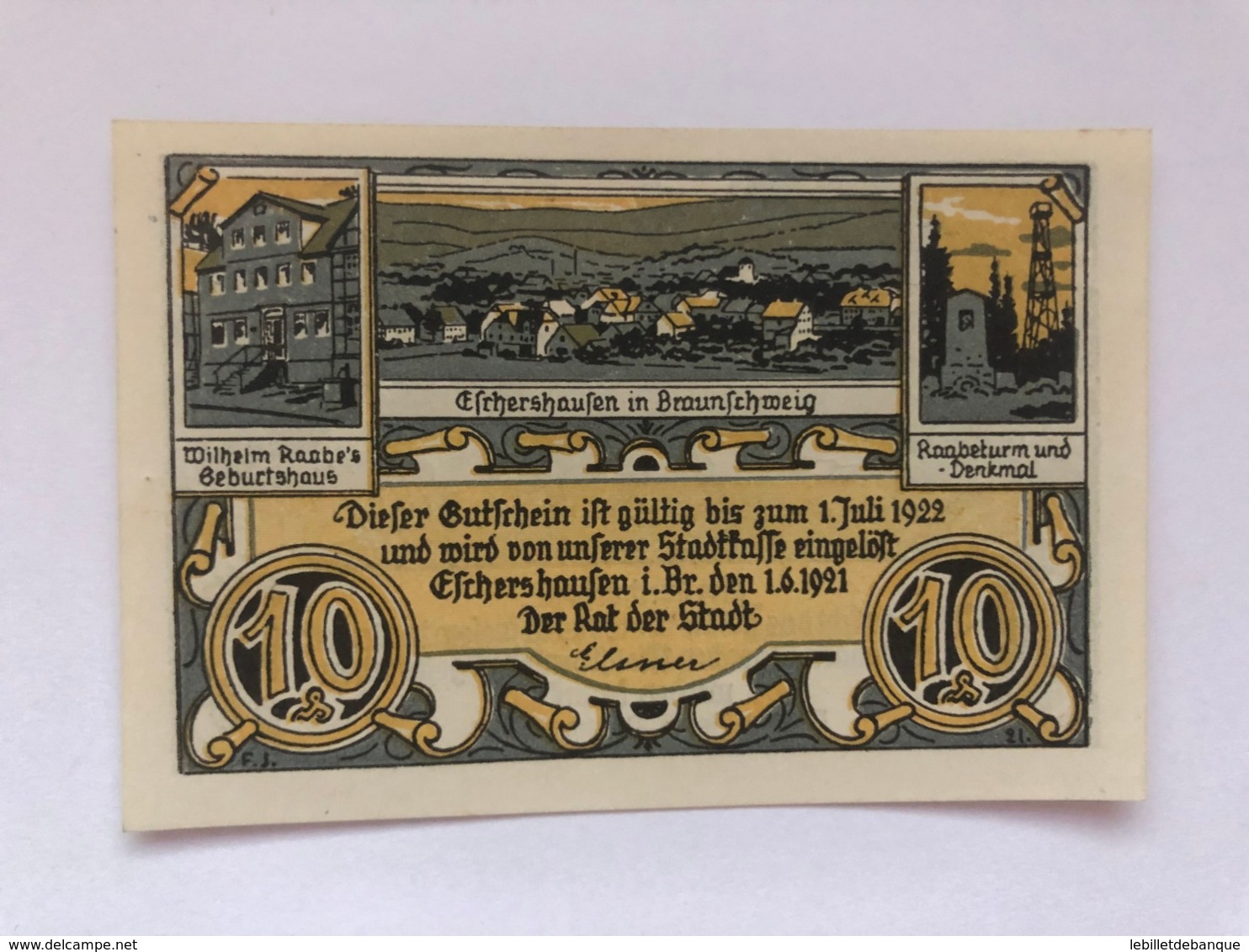 Allemagne Notgeld Eschershausen 10 Pfennig - Collections