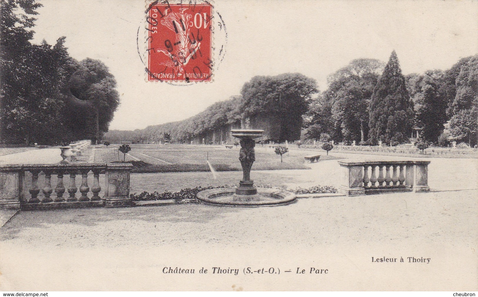 78. THOIRY LE CHATEAU CPA. .LE PARC. ANNÉE 1911 + TEXTE - Thoiry