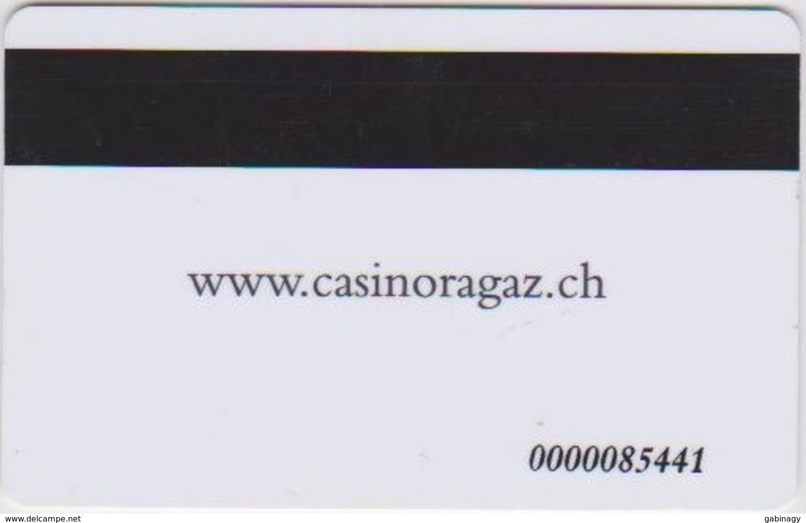 CASINO CARD - 429 - Switzerland - Casino Bad Ragaz - Casinokarten