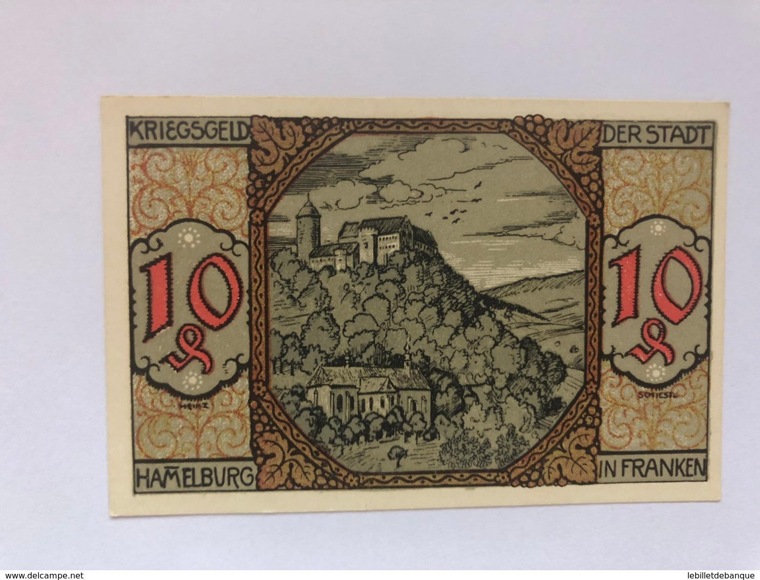 Allemagne Notgeld Hammelburg 10 Pfennig - Collections