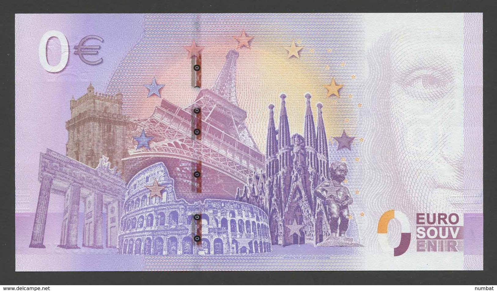 EUROVISION Banknote 2018 Lisbon - Portugal. 0 EURO. UNC. Variety I - Andere & Zonder Classificatie