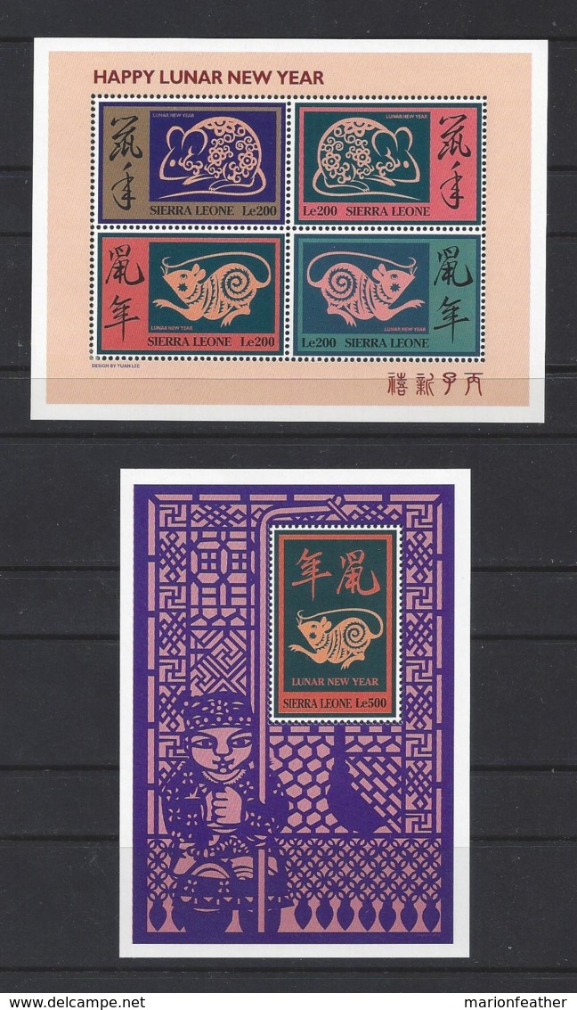 SERRIA LEONE...QUEEN ELIZABETH II.(1952-NOW)......" LUNAR NEW YEAR...."... 2 MINI SHEET......MH... - Chinese New Year