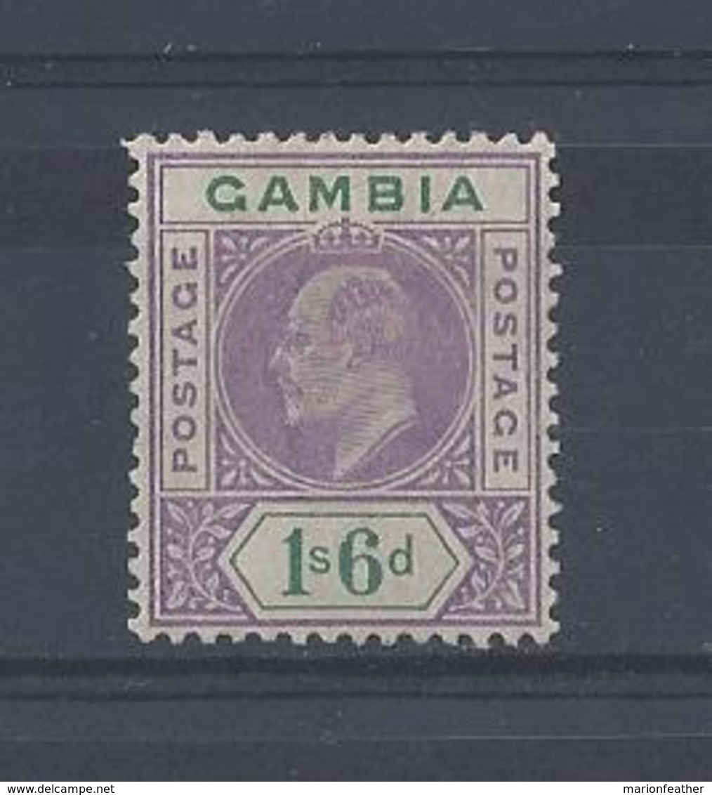 GAMBIA...KING EDWARD VII.(1901-10)....1/6.....SG82....MH.. - Gambia (...-1964)