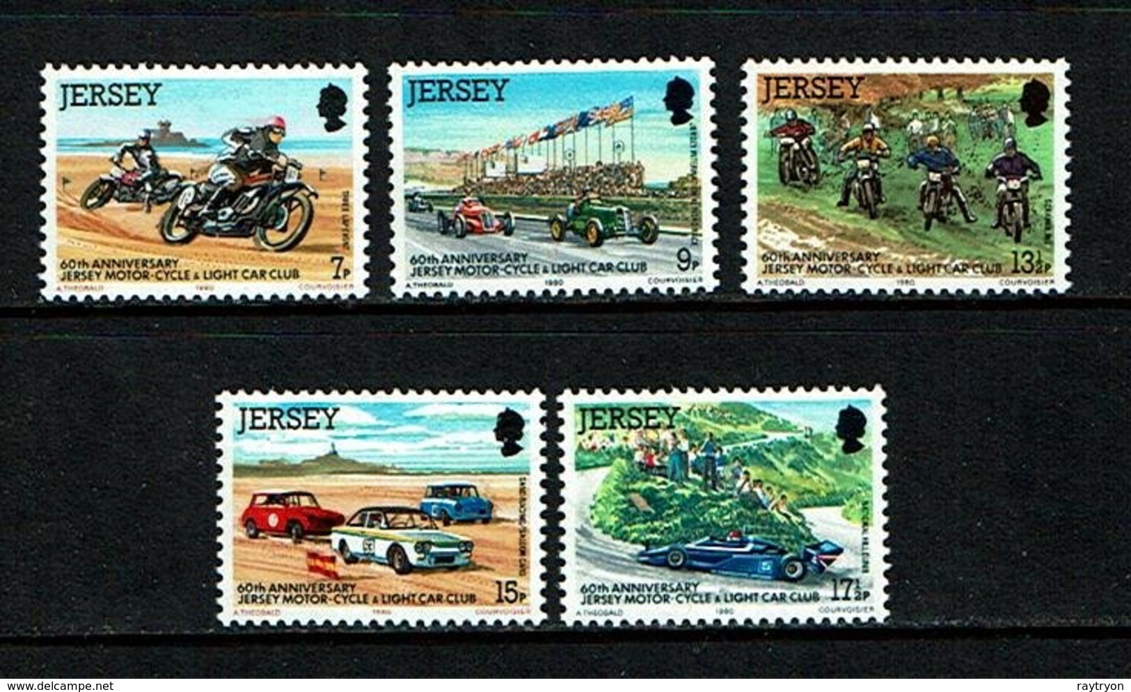 Jersey 1980 Sc # 231 / 235  MNH **  Motorcycles - Motorbikes