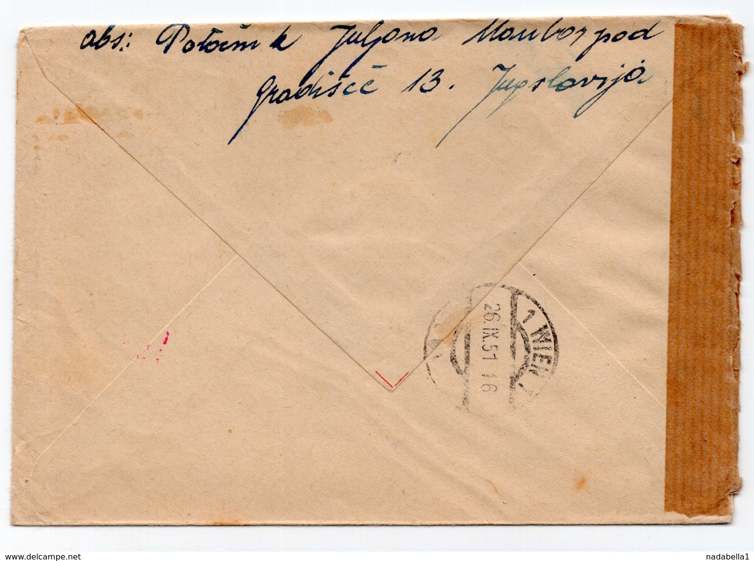 1951 YUGOSLAVIA, SLOVENIA, MARIBOR TO VIENNA, AUSTRIA, REGISTERED MAIL, TITO, STATIONERY COVER, CENSORED - Postal Stationery