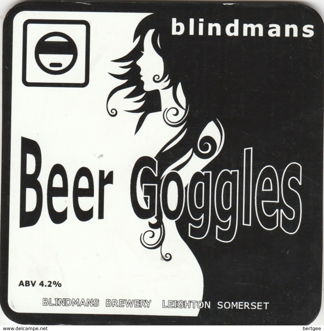 BLINDMANS BREWERY (LEIGHTON, ENGLAND) - BEER GOGGLES - PUMP CLIP FRONT - Uithangborden