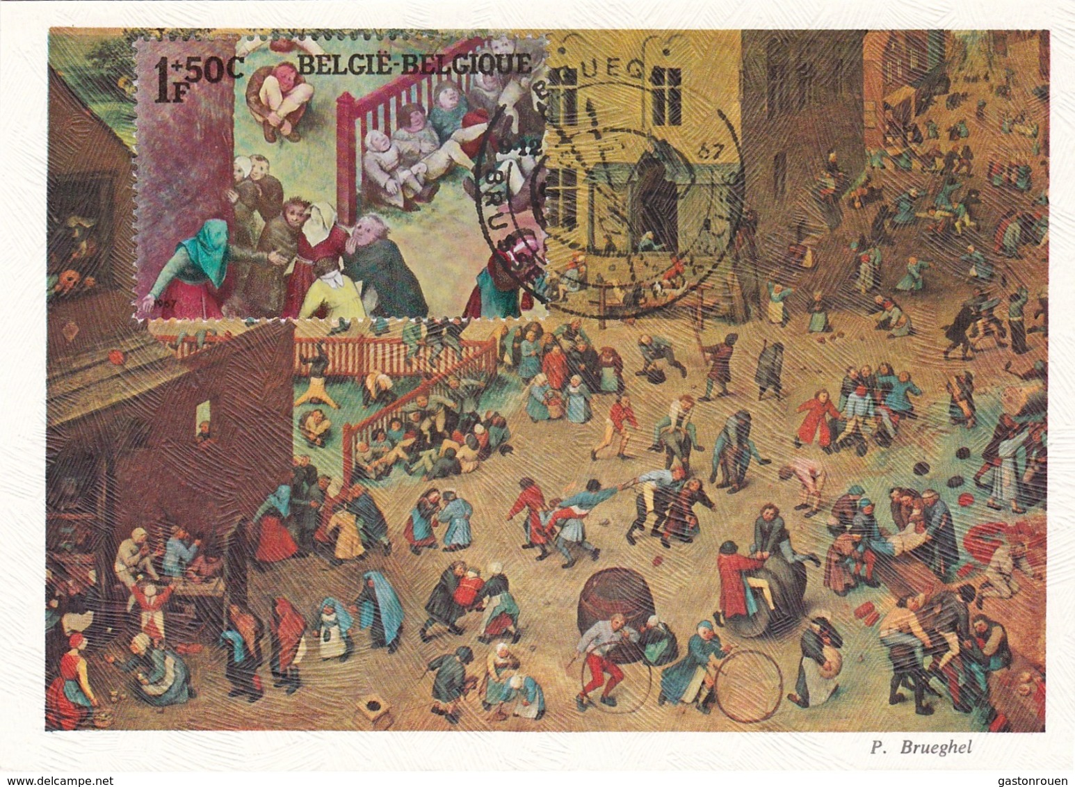 Carte Maximum Peinture Belgique 1967 Brueghel - 1961-1970