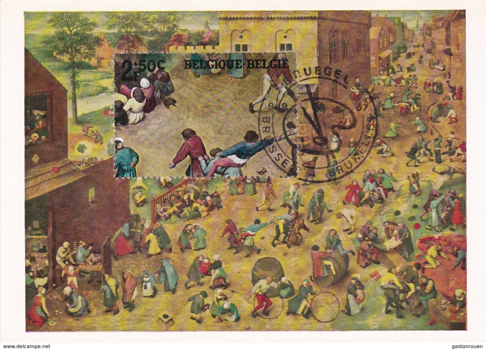 Carte Maximum Peinture Belgique 1967 Brueghel - 1961-1970