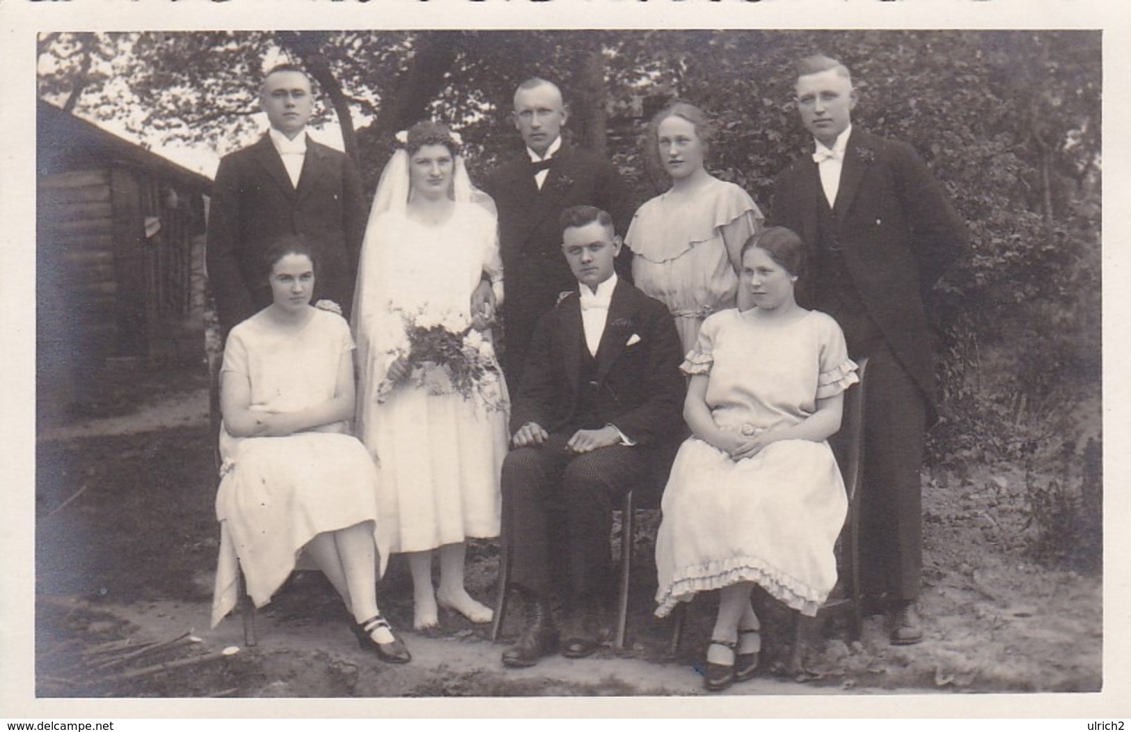 AK Foto Brautpaar Mit Familie - Ca. 1920 (44232) - Noces