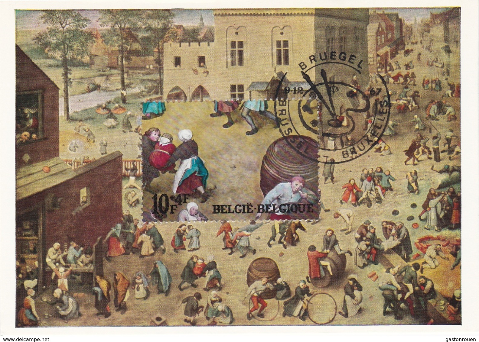 Carte Maximum Peinture Belgique 1967 Brueghel - 1961-1970