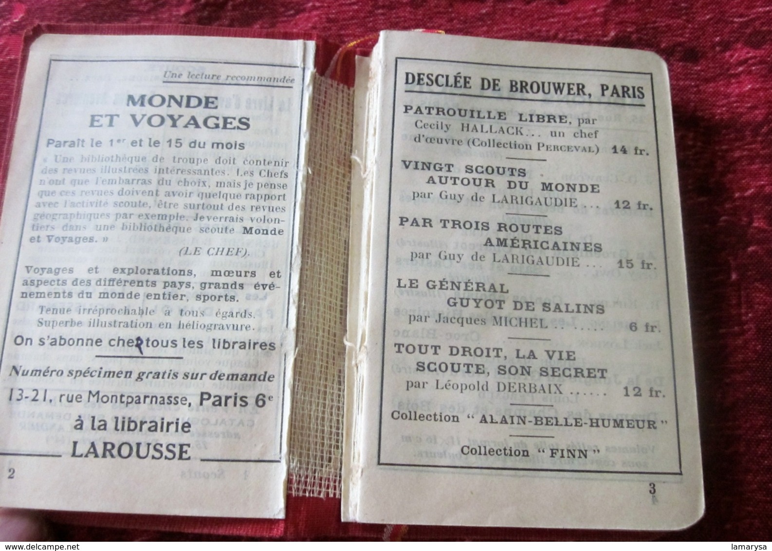 1938 AGENDA PALBA GUIDES DE FRANCE-LOI SCOUTE-PHOTOS-NOTES-JAMBOREE SCOUT INTERNATIONAL CONÇU SPÉCIALEMENT PR SCOUTISME - Scoutisme