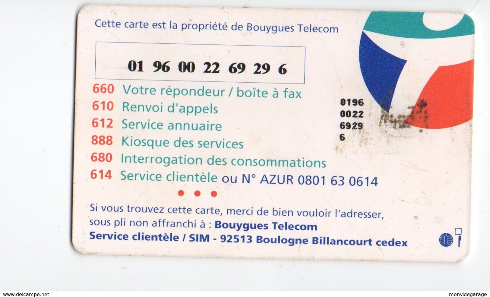 Carte GSM Bouygues Télécom - Mobicartes (GSM/SIM)