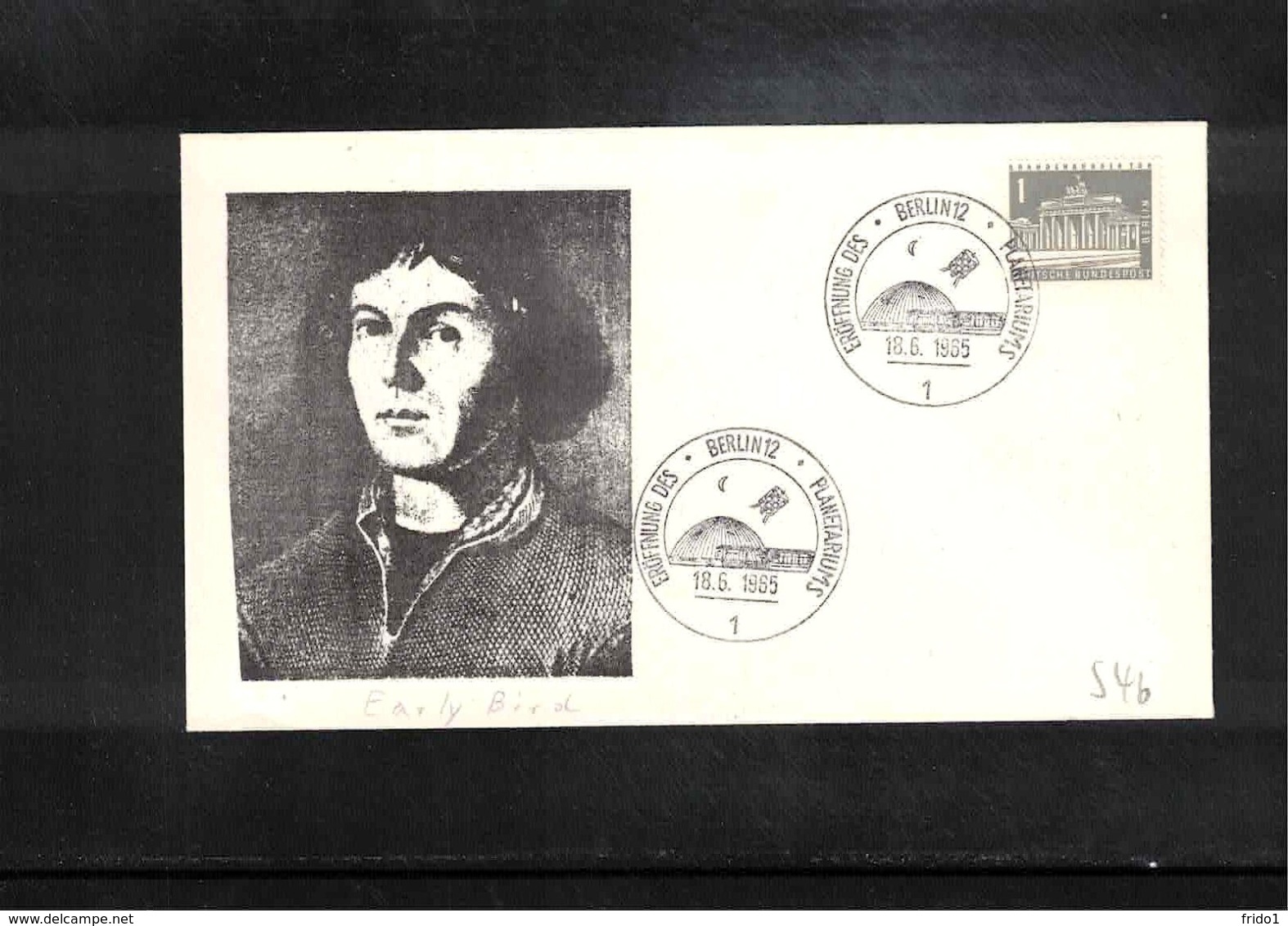 Germany 1965 Astronomy Nicolaus Copernicus Interesting Cover - Astronomie