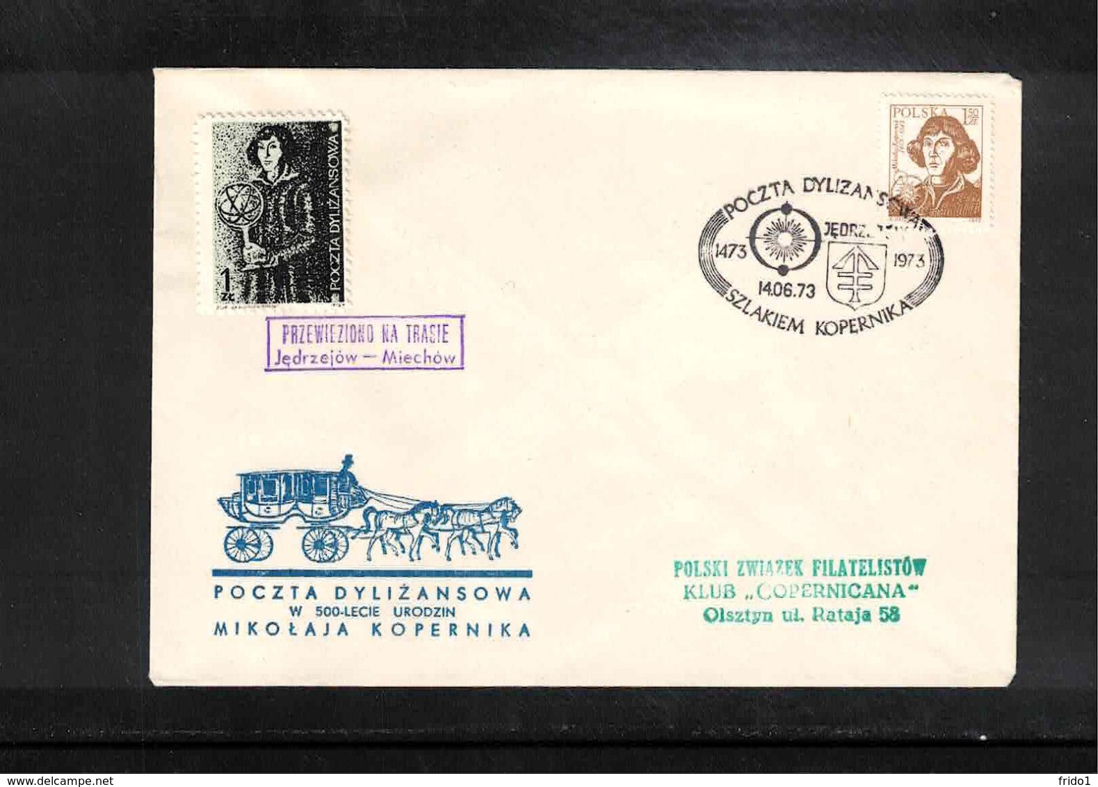 Poland / Polska 1973 Astronomy Nicolaus Copernicus Interesting Cover - Astronomy