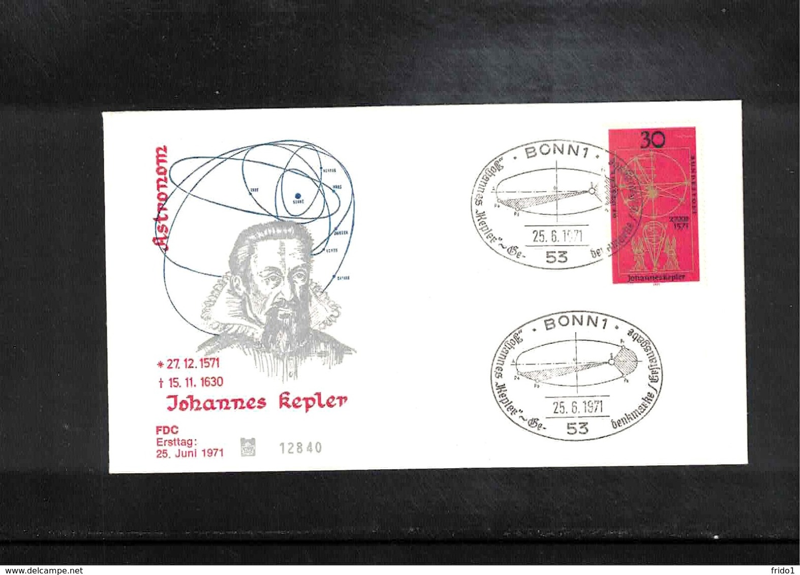 Germany / Deutschland 1971 Astronomy Johannes Kepler Interesting Cover - Sterrenkunde