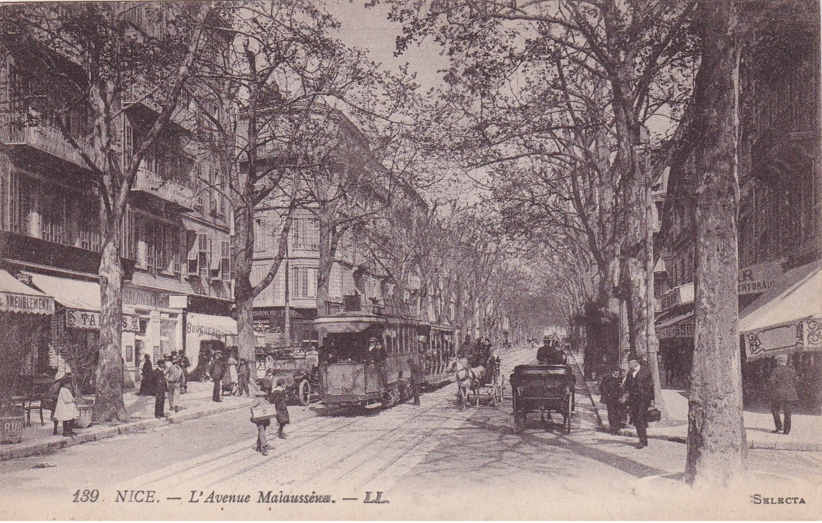 L'Avenue Malausseua, Nice (Alpes Maritimes), France, 1900-1910s - Other & Unclassified