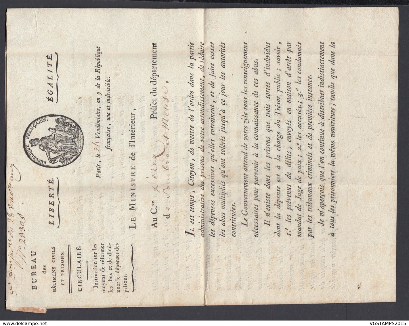 France 1800- Précurseur De Paris à Namur...... (VG) DC-4262 - 1701-1800: Précurseurs XVIII