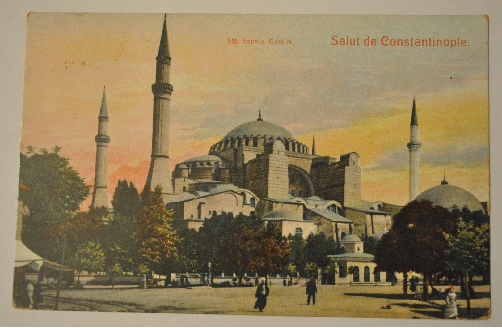 Turquie Salut De Constantinople Ste Sophie Côté N Timbre Poste Francaise Levant - Turchia