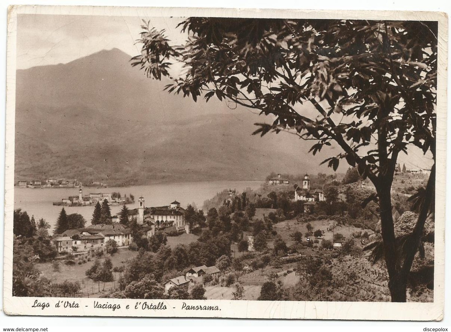 W5225 Lago D'Orta (Novara) - Vaciago E L'Ortallo - Panorama / Viaggiata 1952 - Altri & Non Classificati